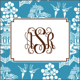 Turquoise Chinoiserie Gift Stickers